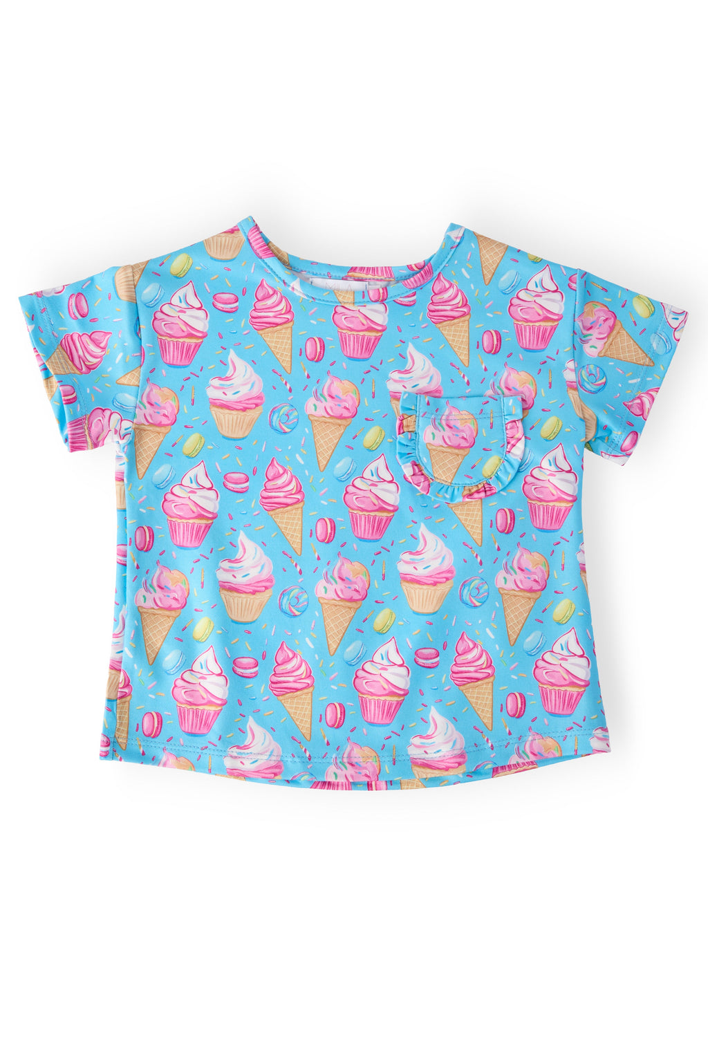 Delightful Desserts Ruffle Pocket Tee by Mila & Rose ®