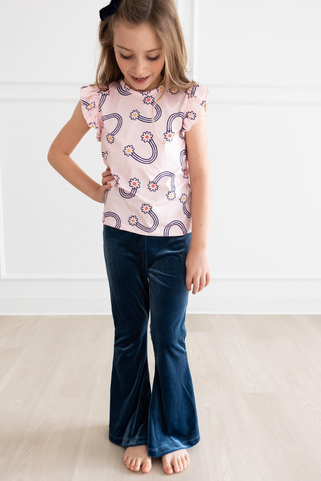 Denim Blue Velvet Bells by Mila & Rose ®