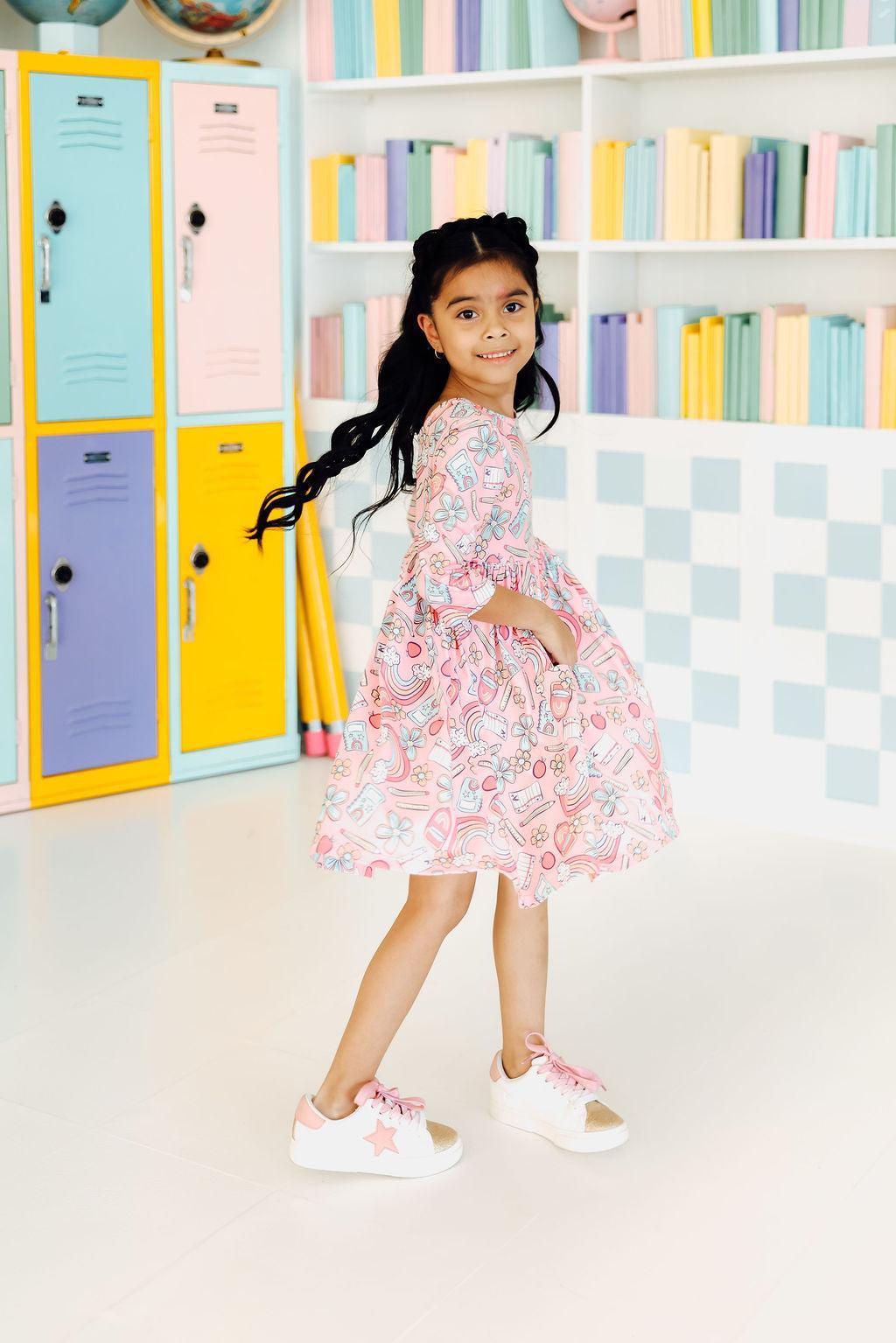 Dream Big Little One 3/4 Pocket Twirl Dress by Mila & Rose ®