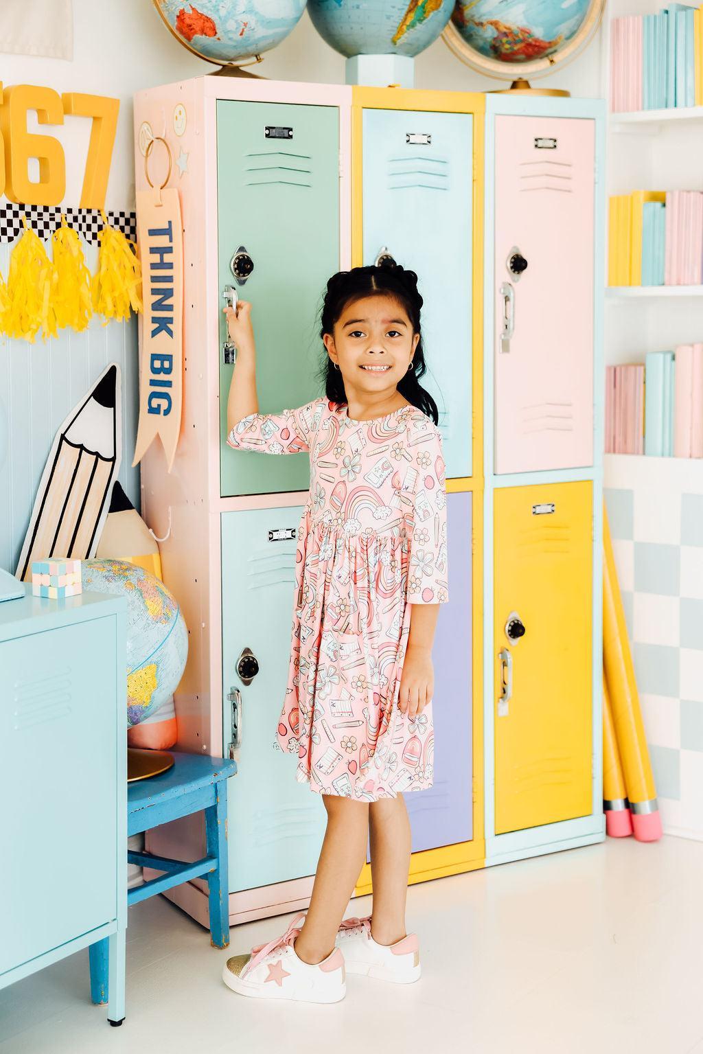 Dream Big Little One 3/4 Pocket Twirl Dress by Mila & Rose ®