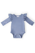 Dusty Blue L/S Flutter Bodysuit by Mila & Rose ®