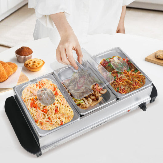 Electric Buffet Server Food Warmer with 3 Removable Trays by LuxuryLifeWay Online Store
