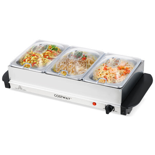 Electric Buffet Server Food Warmer with 3 Removable Trays by LuxuryLifeWay Online Store