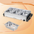 Electric Buffet Server Food Warmer with 3 Removable Trays by LuxuryLifeWay Online Store