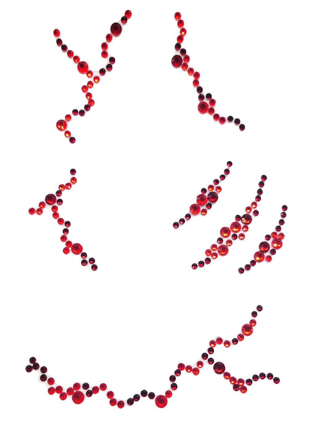 Bloody Face Jewel Sticker Adhesive Backed For Halloween Cosplay Festival Makeup