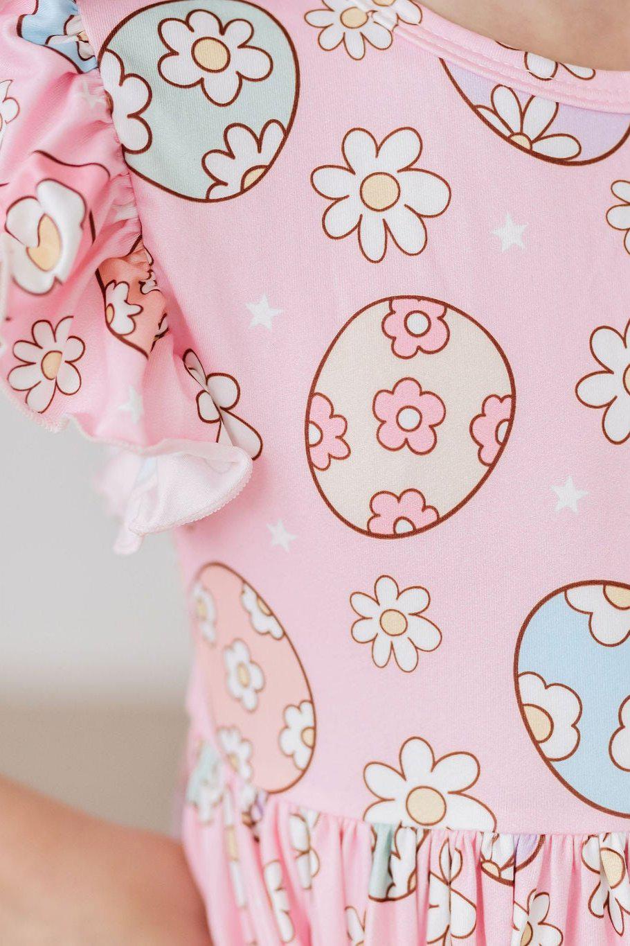 Easter Egg Hunt Flutter Sleeve Twirl Dress by Mila & Rose ®