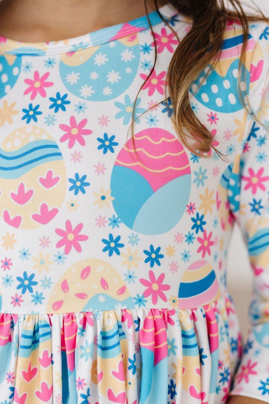 Egg-cellent 3/4 Sleeve Pocket Twirl Dress by Mila & Rose ®