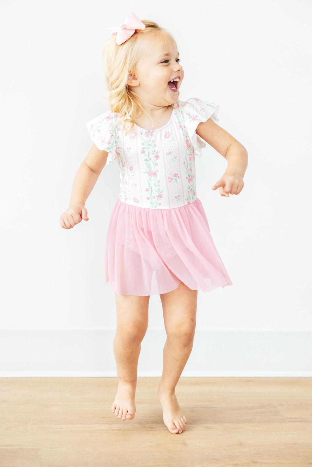 Fancy Florals S/S Twirl Leotard by Mila & Rose ®