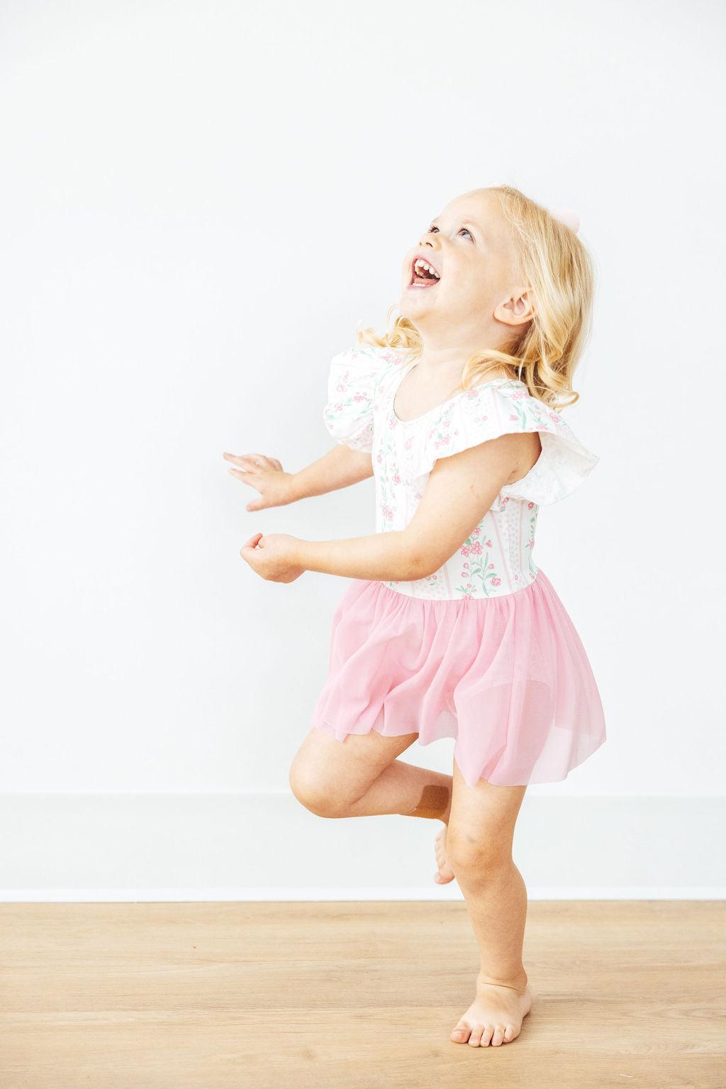 Fancy Florals S/S Twirl Leotard by Mila & Rose ®