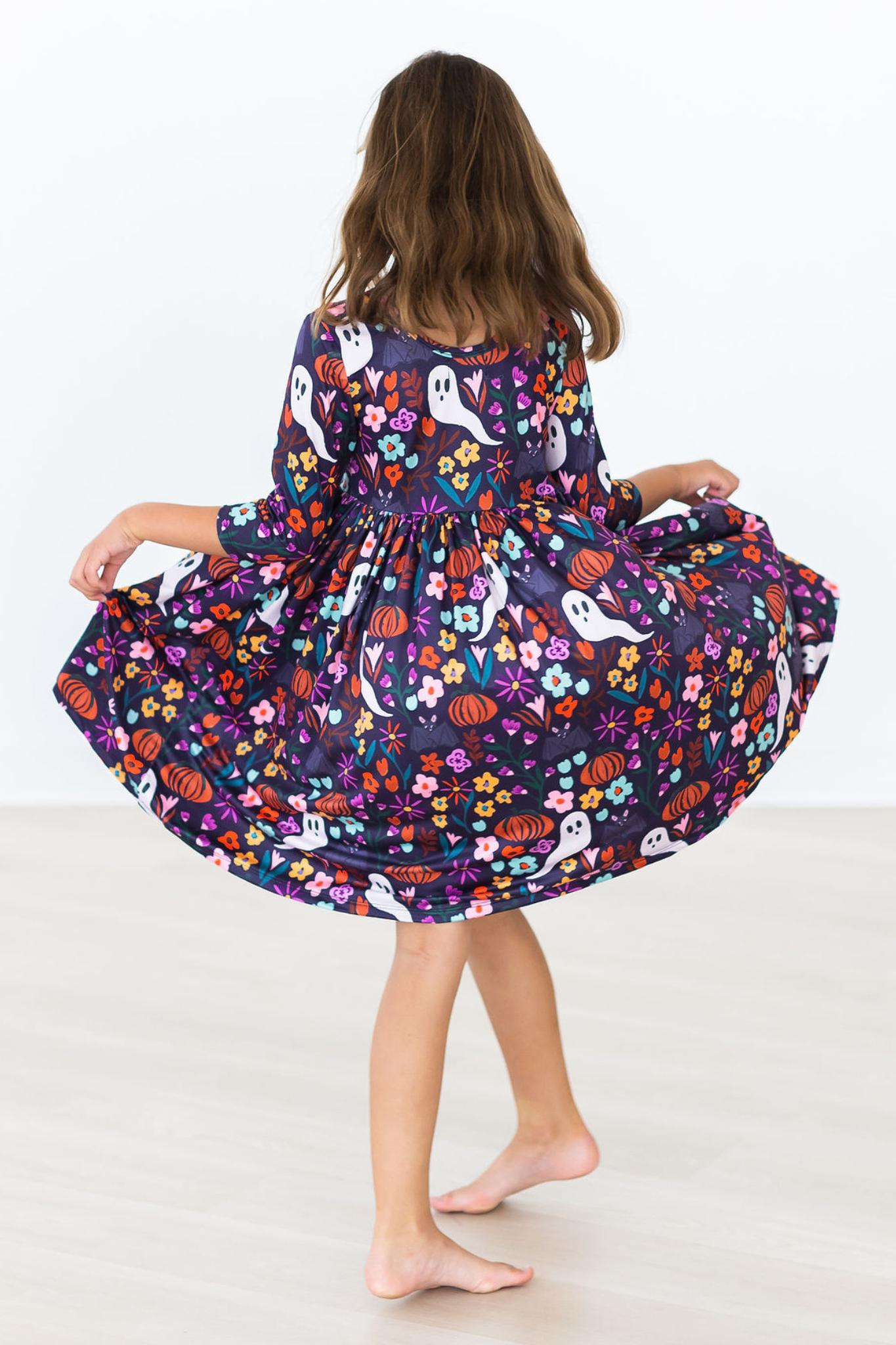Fangtastic 3/4 Sleeve Pocket Twirl Dress by Mila & Rose ®