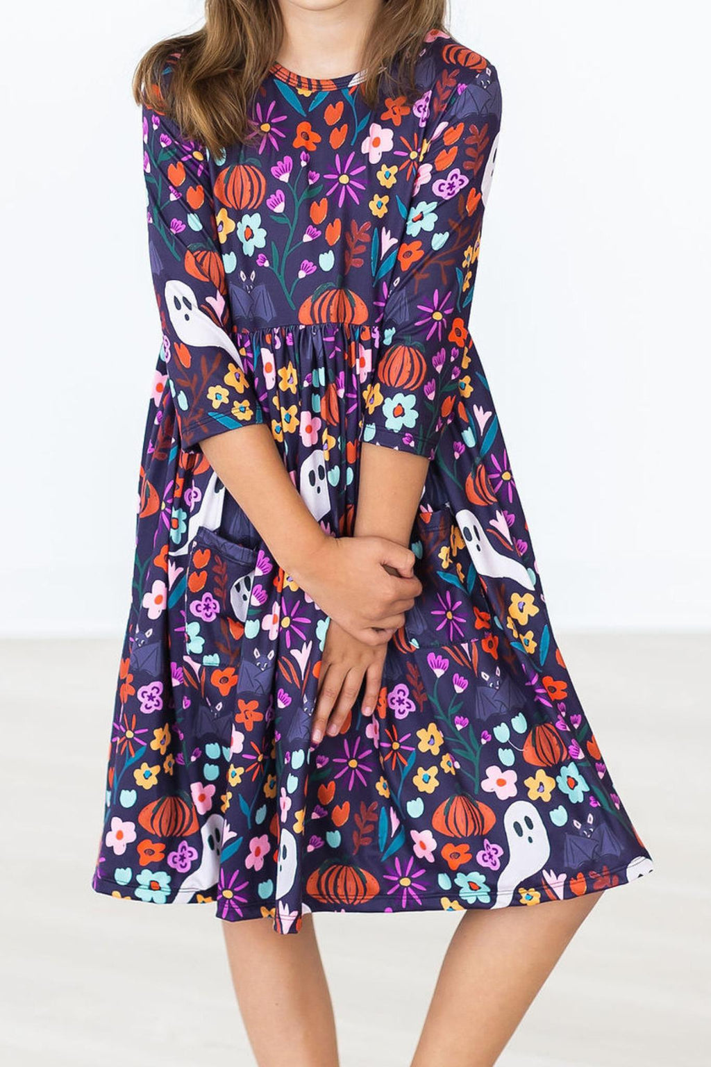 Fangtastic 3/4 Sleeve Pocket Twirl Dress by Mila & Rose ®