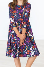 Fangtastic 3/4 Sleeve Pocket Twirl Dress by Mila & Rose ®