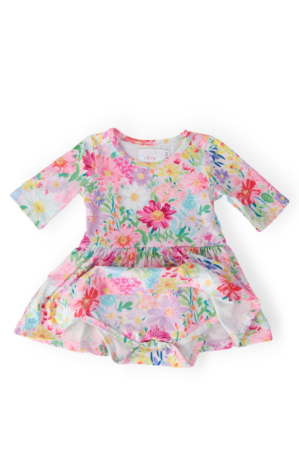 Field of Flowers 3/4 Twirl Bodysuit by Mila & Rose ®