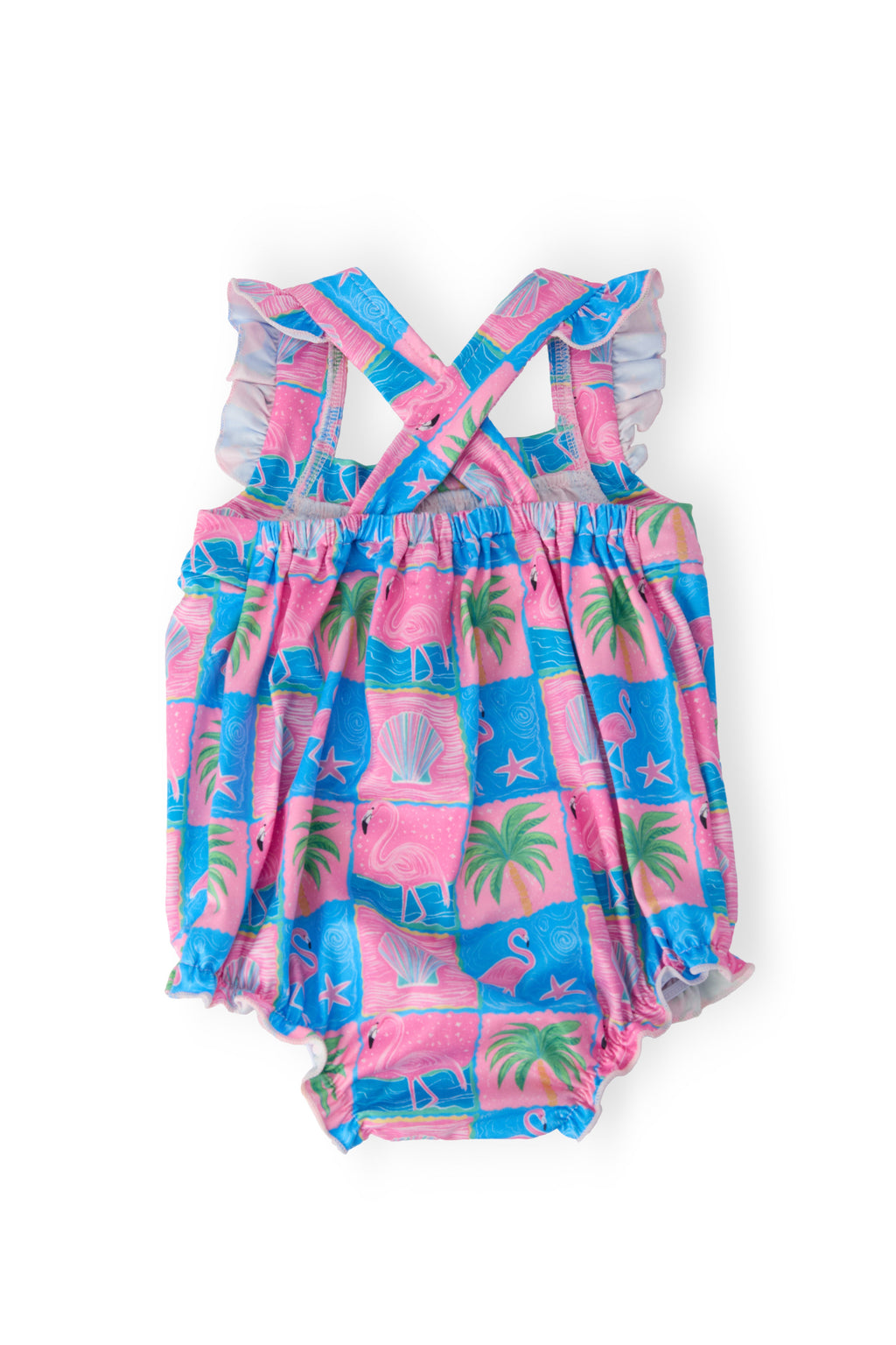 Flock Star Ruffle Cross Back Romper by Mila & Rose ®