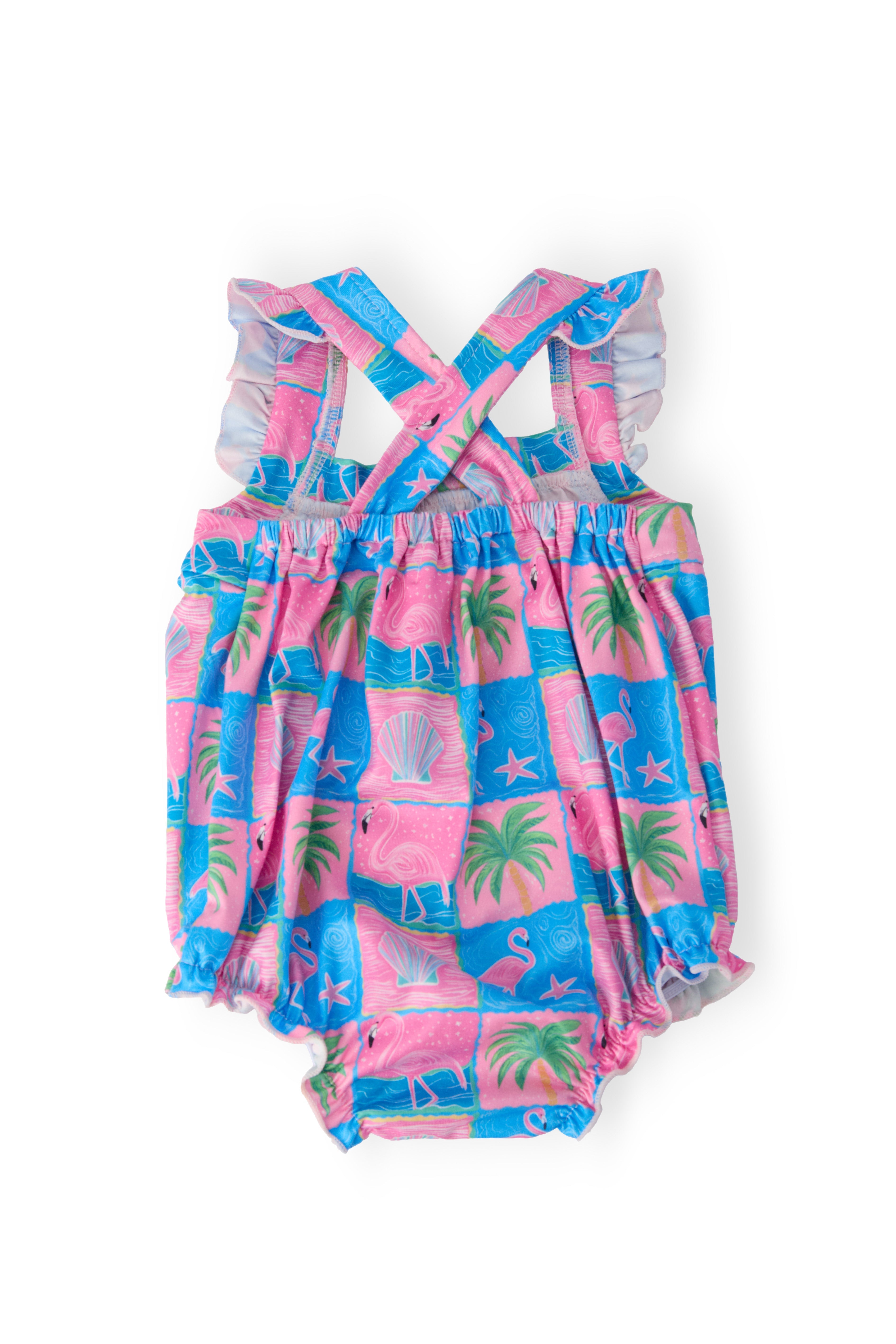 Flock Star Ruffle Cross Back Romper by Mila & Rose ®