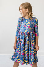 Flora 3/4 Sleeve Pocket Twirl Dress by Mila & Rose ®