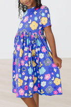 Floral Frenzy S/S Pocket Twirl Dress by Mila & Rose ®