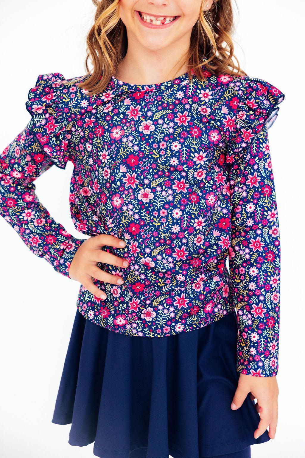 Flower Farm L/S Ruffle Tee by Mila & Rose ®