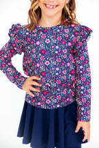 Flower Farm L/S Ruffle Tee by Mila & Rose ®