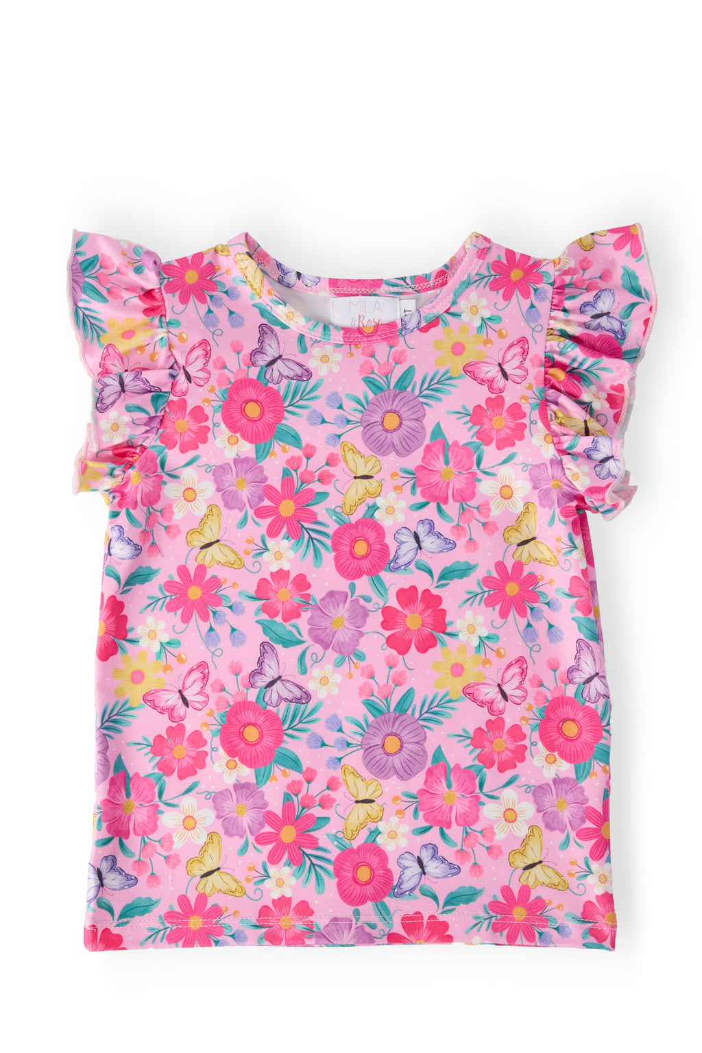 Fluttering Garden S/S Ruffle Tee by Mila & Rose ®