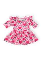 Fluttering Hearts 3/4 Sleeve Flutter Twirl Bodysuit by Mila & Rose ®