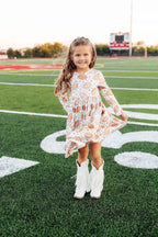 Football Friday L/S Pocket Twirl Dress by Mila & Rose ®