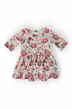Footballs & Flowers 3/4 Sleeve Twirl Bodysuit by Mila & Rose ®