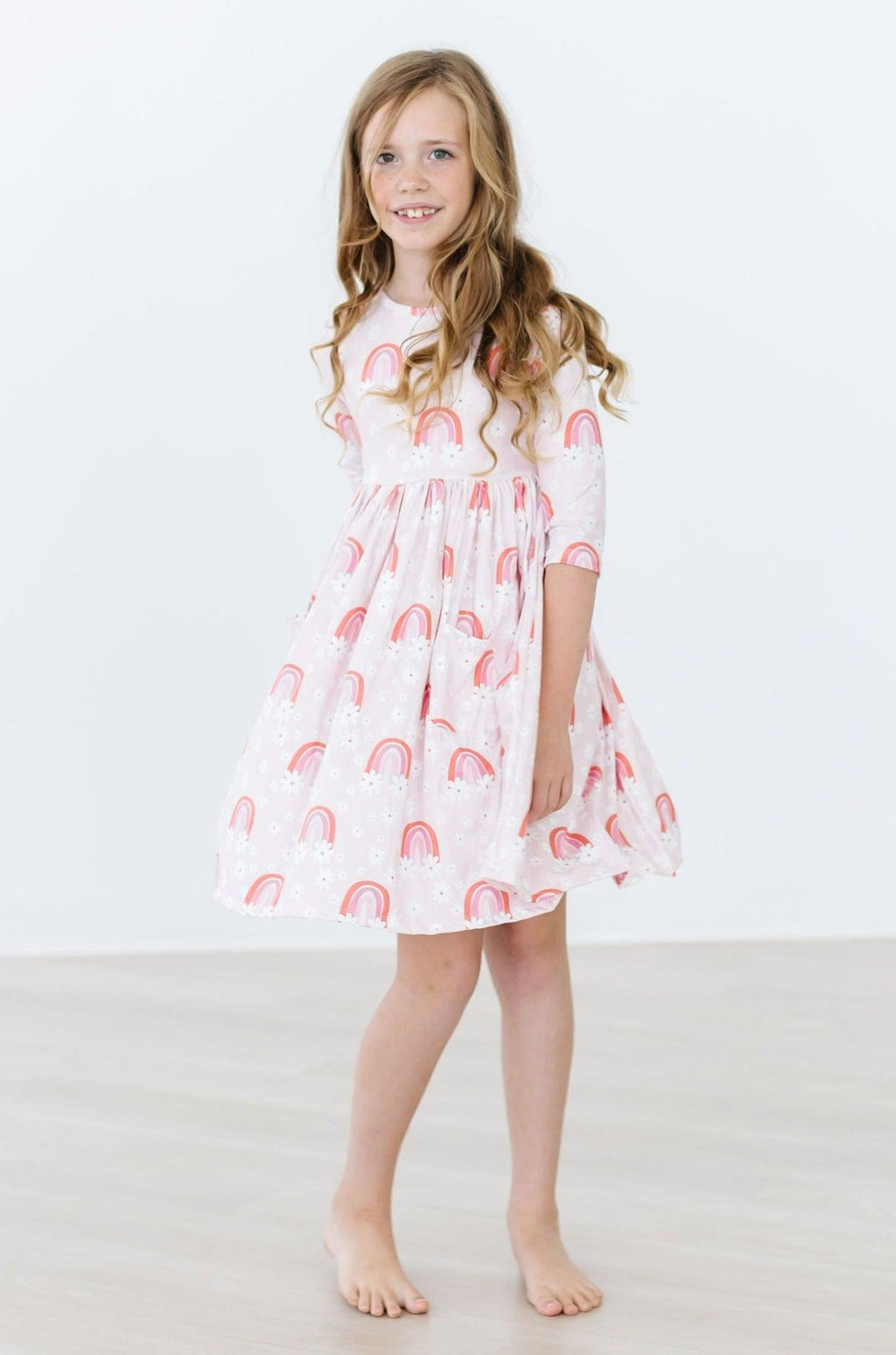 SALE Fun & Flowers 3/4 Sleeve Pocket Twirl Dress by Mila & Rose ®