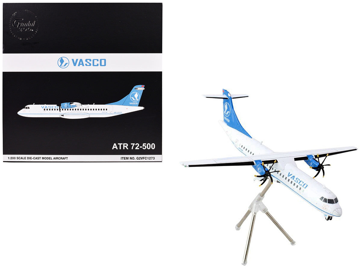 ATR 72-500 Commercial Aircraft "Vietnam Air Services Company (VASCO)" (VN-B221) White with Blue Tail "Gemini 200" Series 1/200 Diecast Model Airplane by GeminiJets by LuxuryLifeWay Online Store