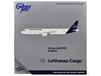 Airbus A321P2F Commercial Aircraft "Lufthansa Cargo" (D-AEUC) White with Blue Tail 1/400 Diecast Model Airplane by GeminiJets by LuxuryLifeWay Online Store