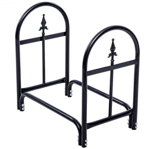 2 Feet Outdoor Heavy Duty Steel Firewood Storage Holder by LuxuryLifeWay Online Store