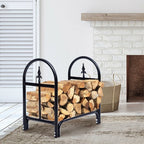 2 Feet Outdoor Heavy Duty Steel Firewood Storage Holder by LuxuryLifeWay Online Store