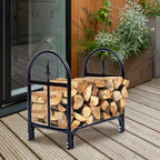 2 Feet Outdoor Heavy Duty Steel Firewood Storage Holder by LuxuryLifeWay Online Store