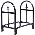 2 Feet Outdoor Heavy Duty Steel Firewood Storage Holder by LuxuryLifeWay Online Store
