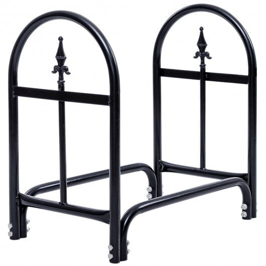 2 Feet Outdoor Heavy Duty Steel Firewood Storage Holder by LuxuryLifeWay Online Store