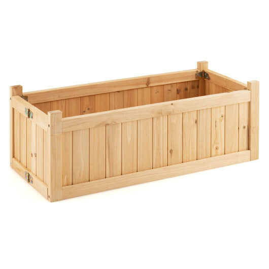 Folding Wooden Raised Garden Bed with Removable Bottom for Herbs Fruits Flowers by LuxuryLifeWay Online Store