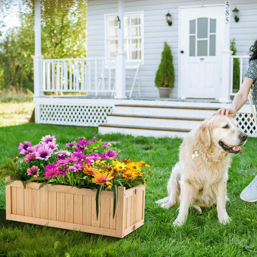 Folding Wooden Raised Garden Bed with Removable Bottom for Herbs Fruits Flowers by LuxuryLifeWay Online Store