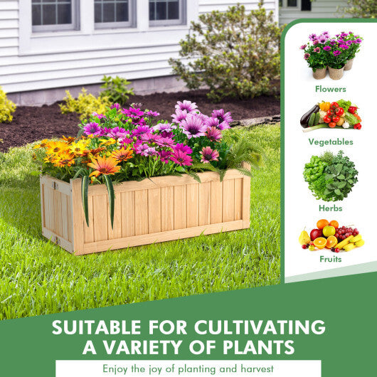 Folding Wooden Raised Garden Bed with Removable Bottom for Herbs Fruits Flowers by LuxuryLifeWay Online Store