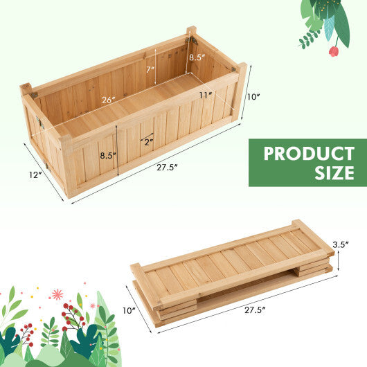Folding Wooden Raised Garden Bed with Removable Bottom for Herbs Fruits Flowers by LuxuryLifeWay Online Store