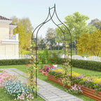 9.5 Feet Decorative Metal Garden Arch for Vine Rose Climbing Wedding Ceremony Party Decoration by LuxuryLifeWay Online Store