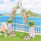 9.5 Feet Decorative Metal Garden Arch for Vine Rose Climbing Wedding Ceremony Party Decoration by LuxuryLifeWay Online Store