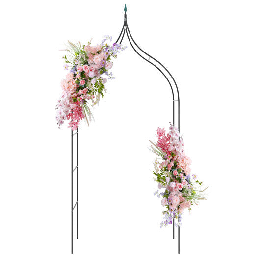 9.5 Feet Decorative Metal Garden Arch for Vine Rose Climbing Wedding Ceremony Party Decoration by LuxuryLifeWay Online Store