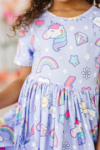 Galactic Unicorns S/S Pocket Twirl Dress by Mila & Rose ®