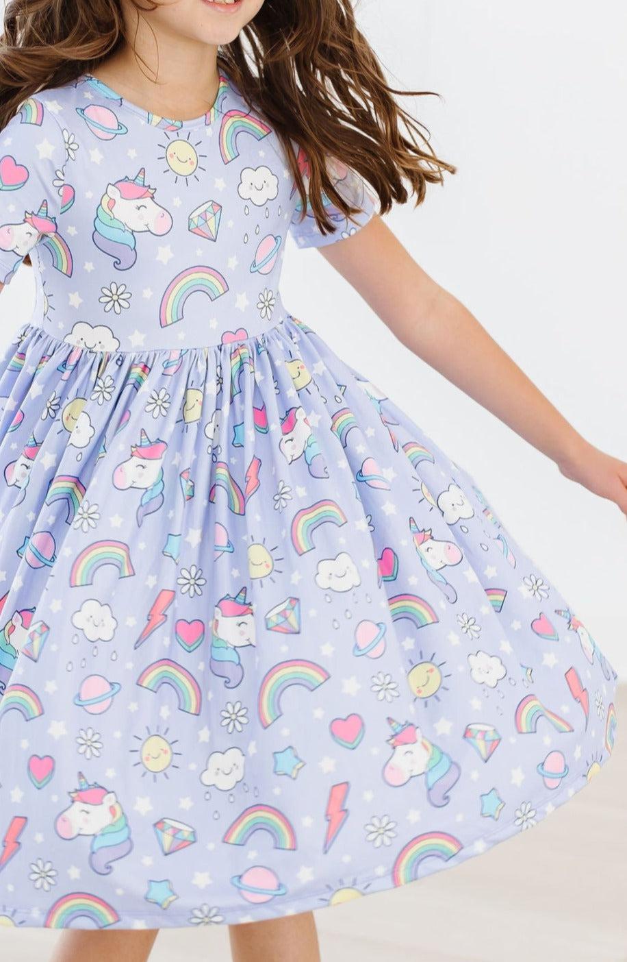 Galactic Unicorns S/S Pocket Twirl Dress by Mila & Rose ®