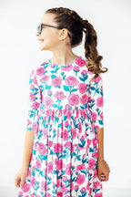 SALE Garden Glow 3/4 Sleeve Pocket Twirl Dress by Mila & Rose ®