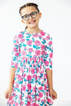 SALE Garden Glow 3/4 Sleeve Pocket Twirl Dress by Mila & Rose ®