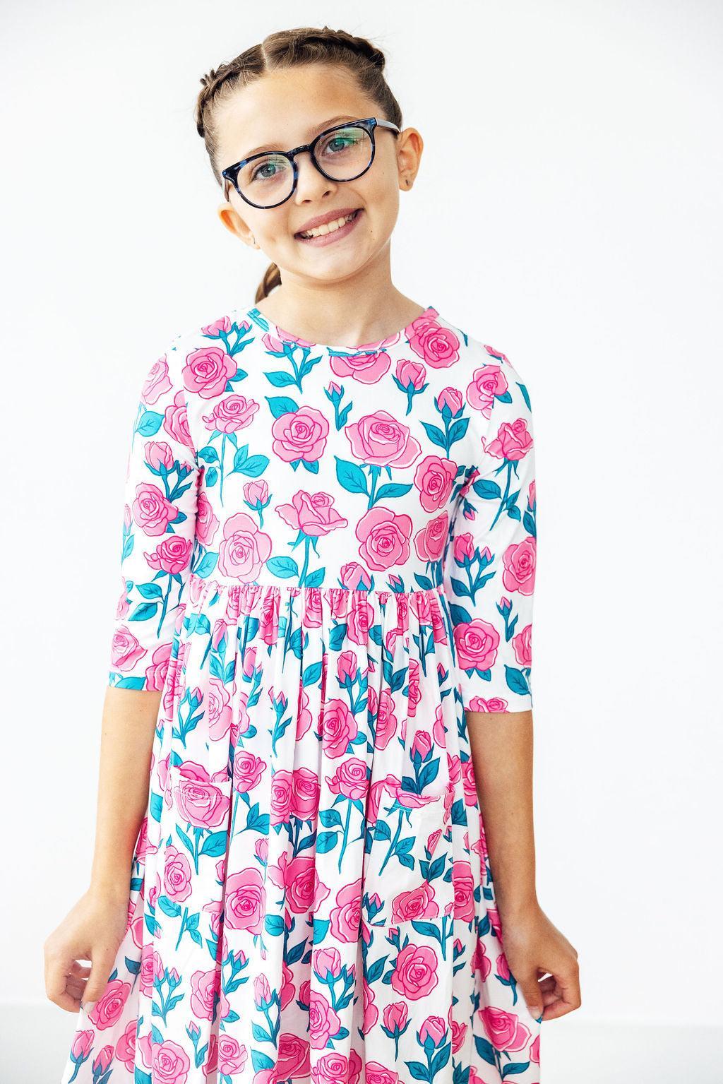 SALE Garden Glow 3/4 Sleeve Pocket Twirl Dress by Mila & Rose ®