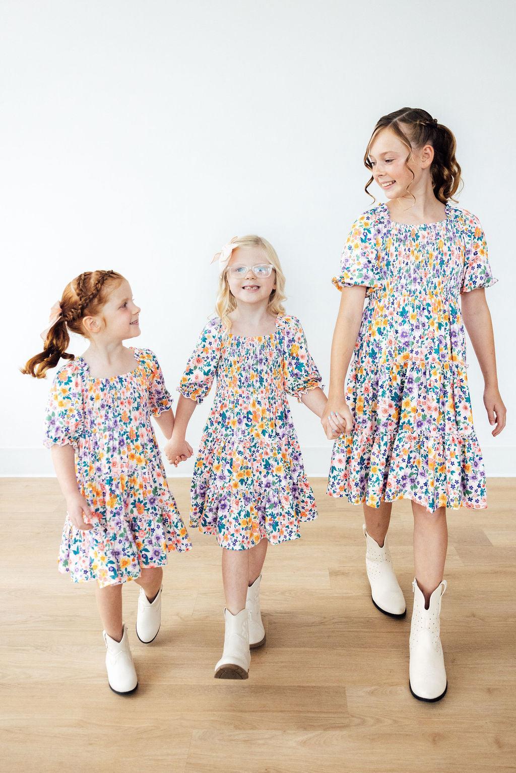 Garden Groove Smocked Ruffle Dress by Mila & Rose ®