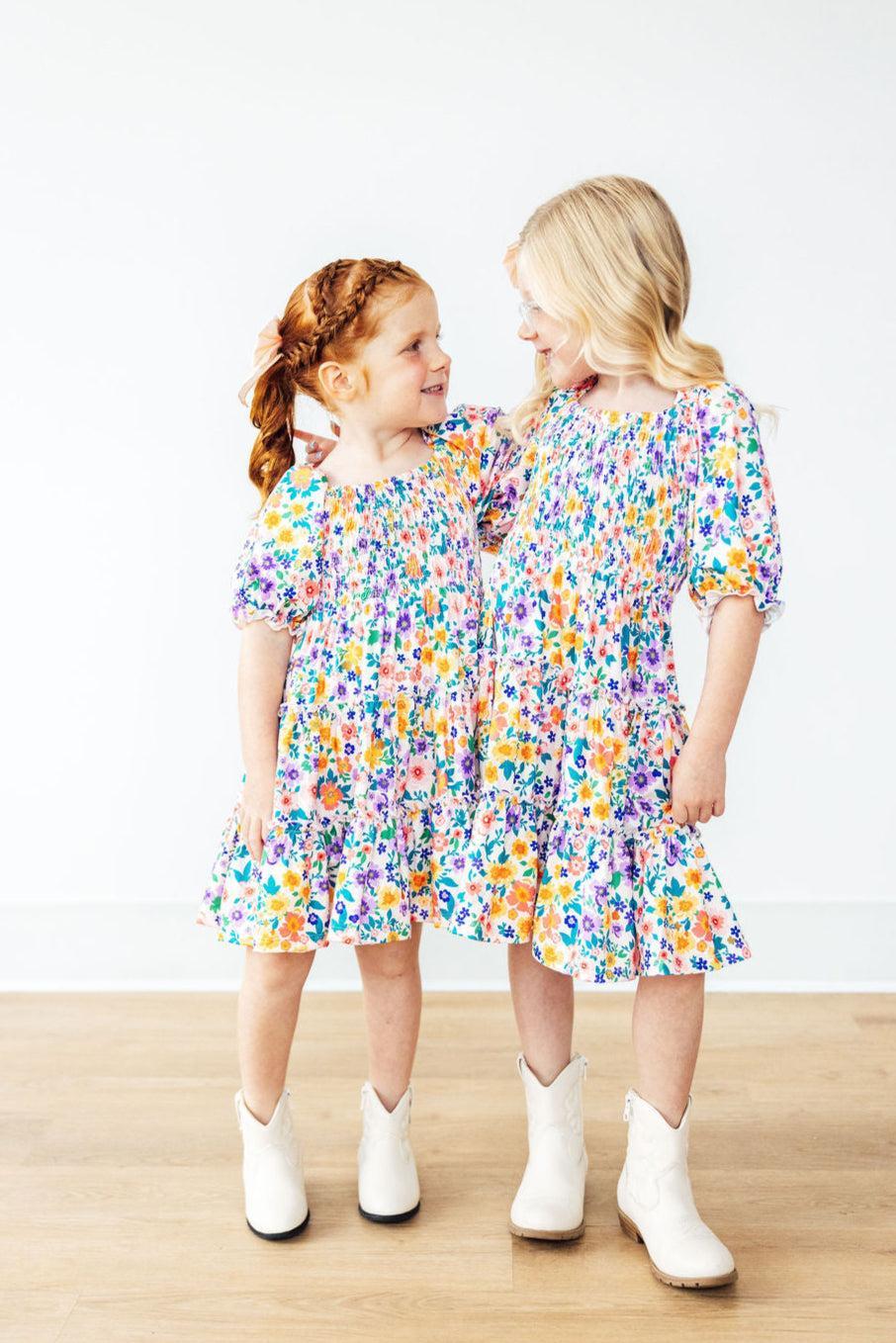 Garden Groove Smocked Ruffle Dress by Mila & Rose ®