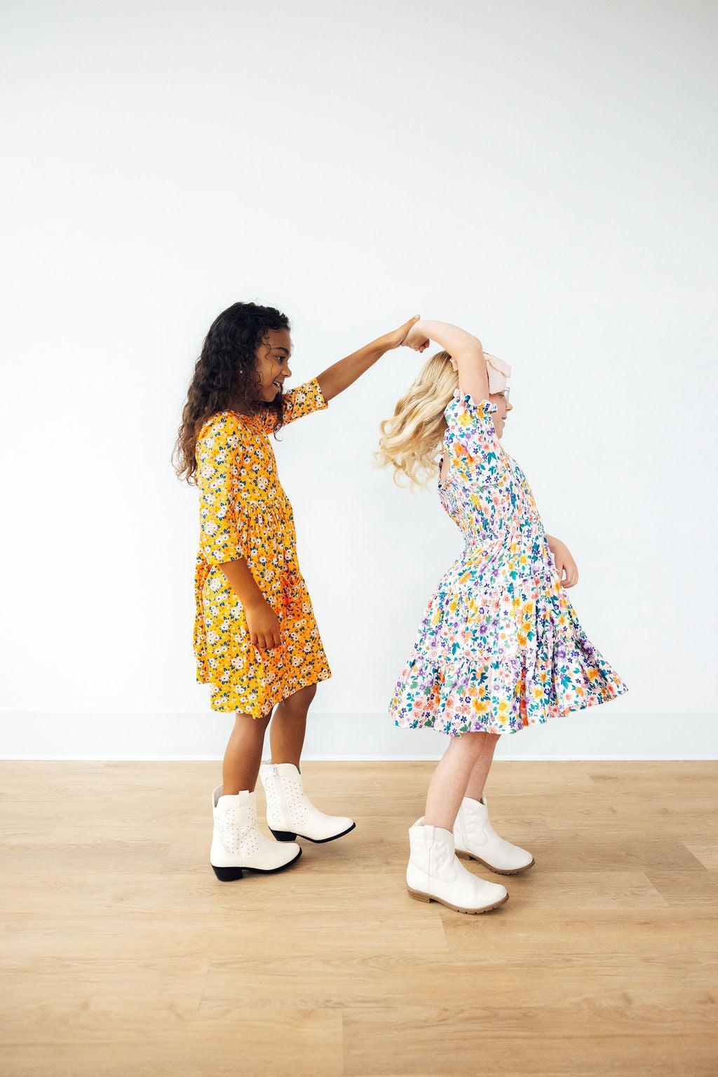 Garden Groove Smocked Ruffle Dress by Mila & Rose ®